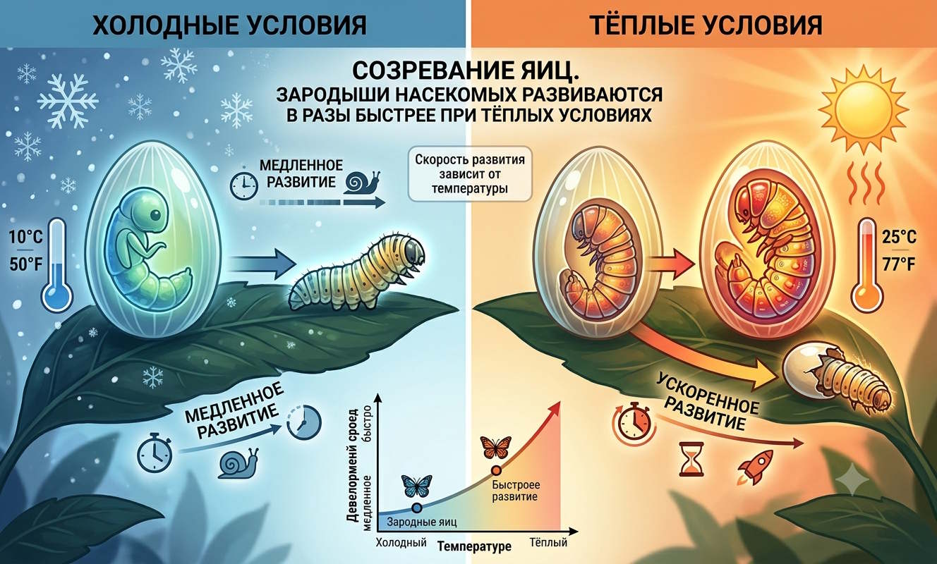 Влияние температуры на активность насекомых: скрытые механизмы и практическое значение для дезинсекции